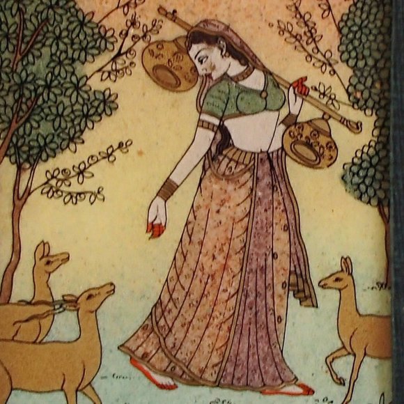 Eco Friendly Handcrafted Blank Book Crushed Gemstones Art Painted On Glass India - Picture 5 of 11